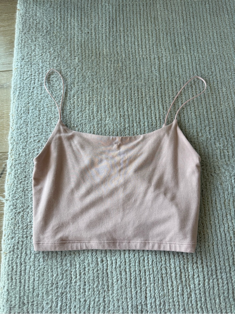 Aritzia Blush Pink Spaghetti Strap Crop Cami
